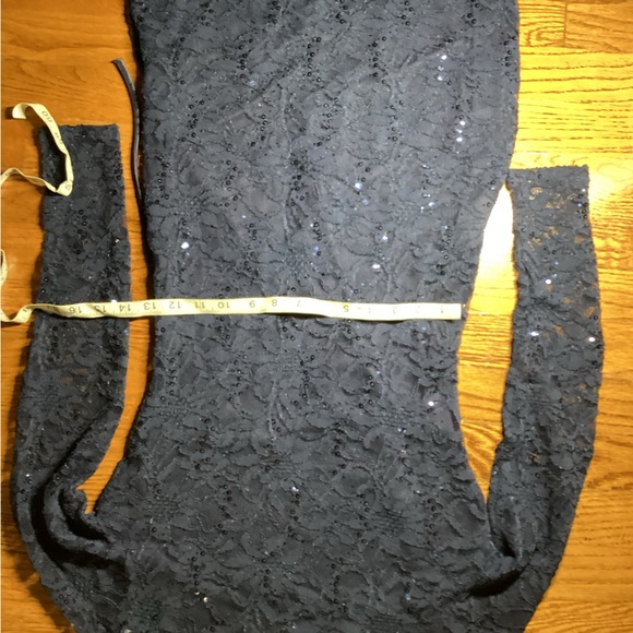 jump apparel short navy dress lace bodycon size 2 EUC - Picture 5 of 7